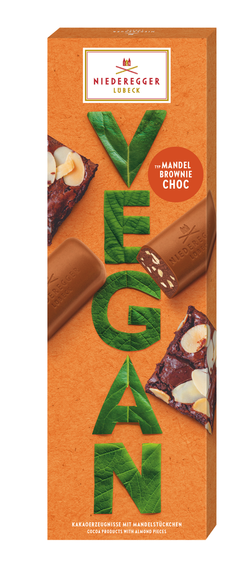 Vegane Schokoladentafel Mandel Brownie, zartbitter, mit Mandelanteil, Klassiker 100 g