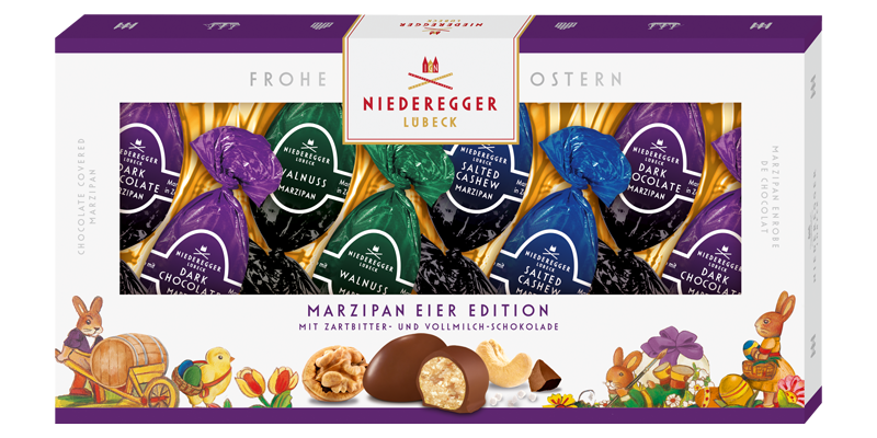 Marzipan Eier Dark Edition 3-fach sortiert