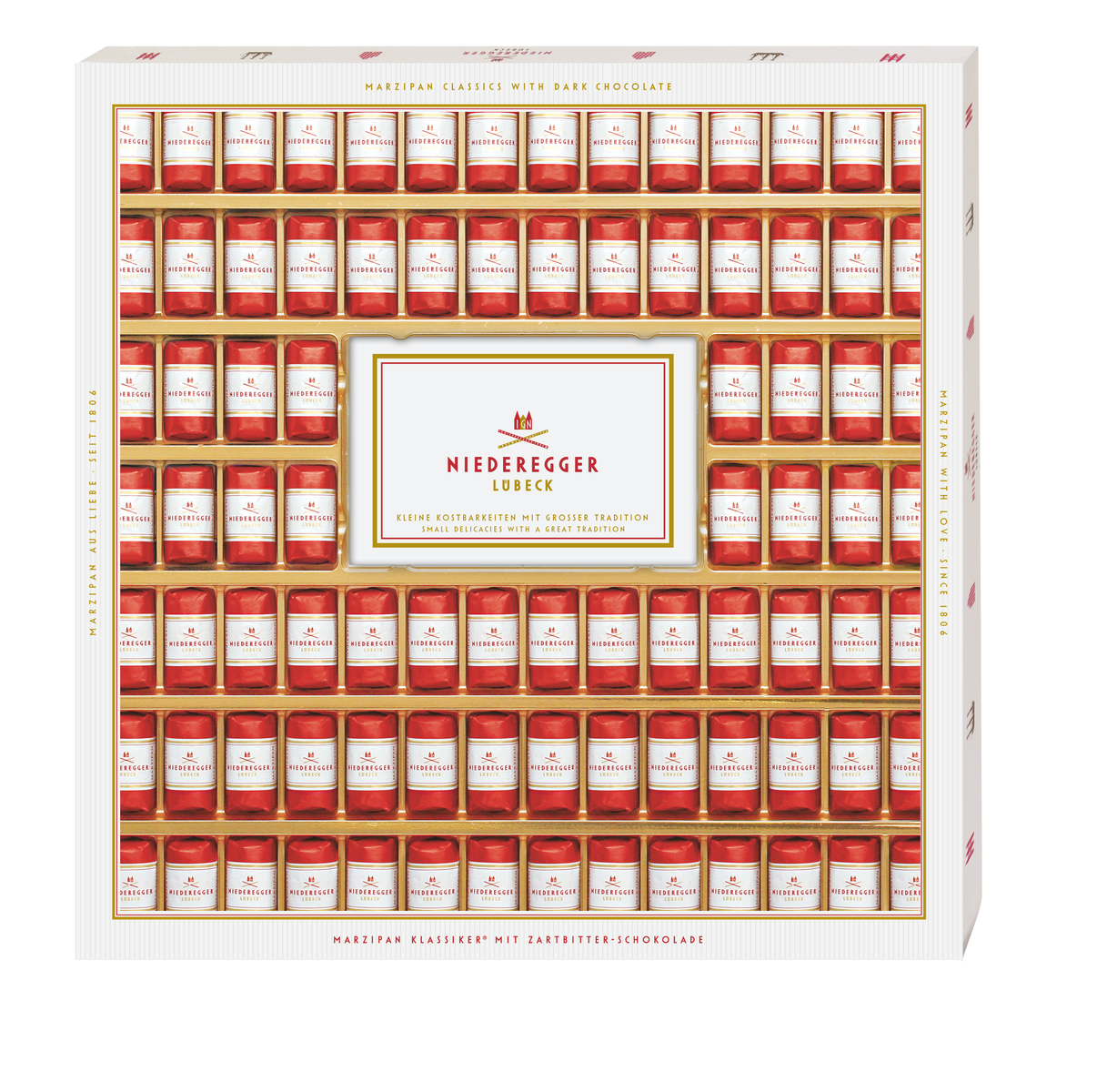 Marzipan Klassiker Schokoladenüberzogen, Mandelanteil 40%, 29% Zartbitter-Schokolade, 1075 g