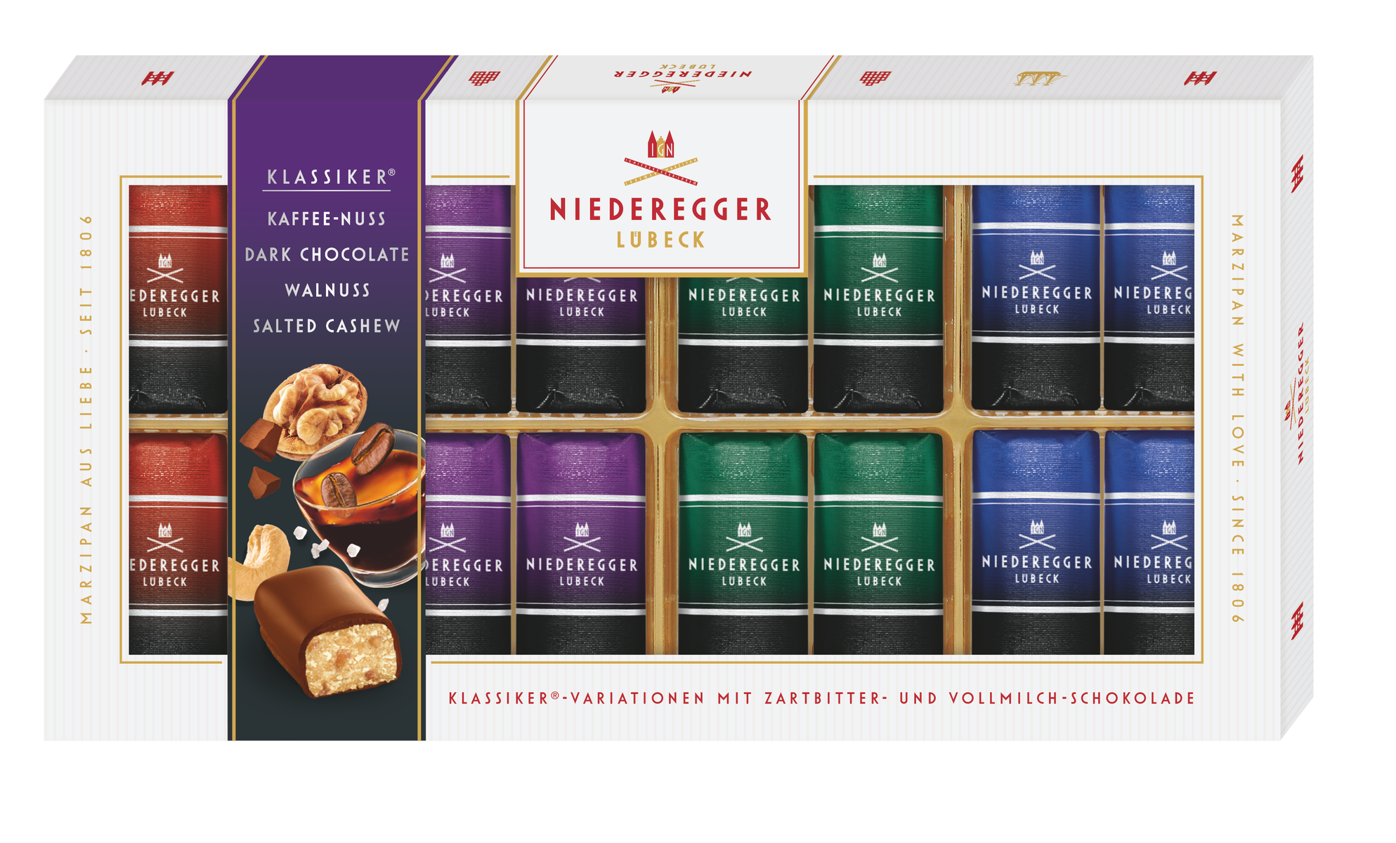 Marzipan Klassiker® Dark Edition Schokoladentafel, 200 g, mit Marzipan und dunkler Schokolade