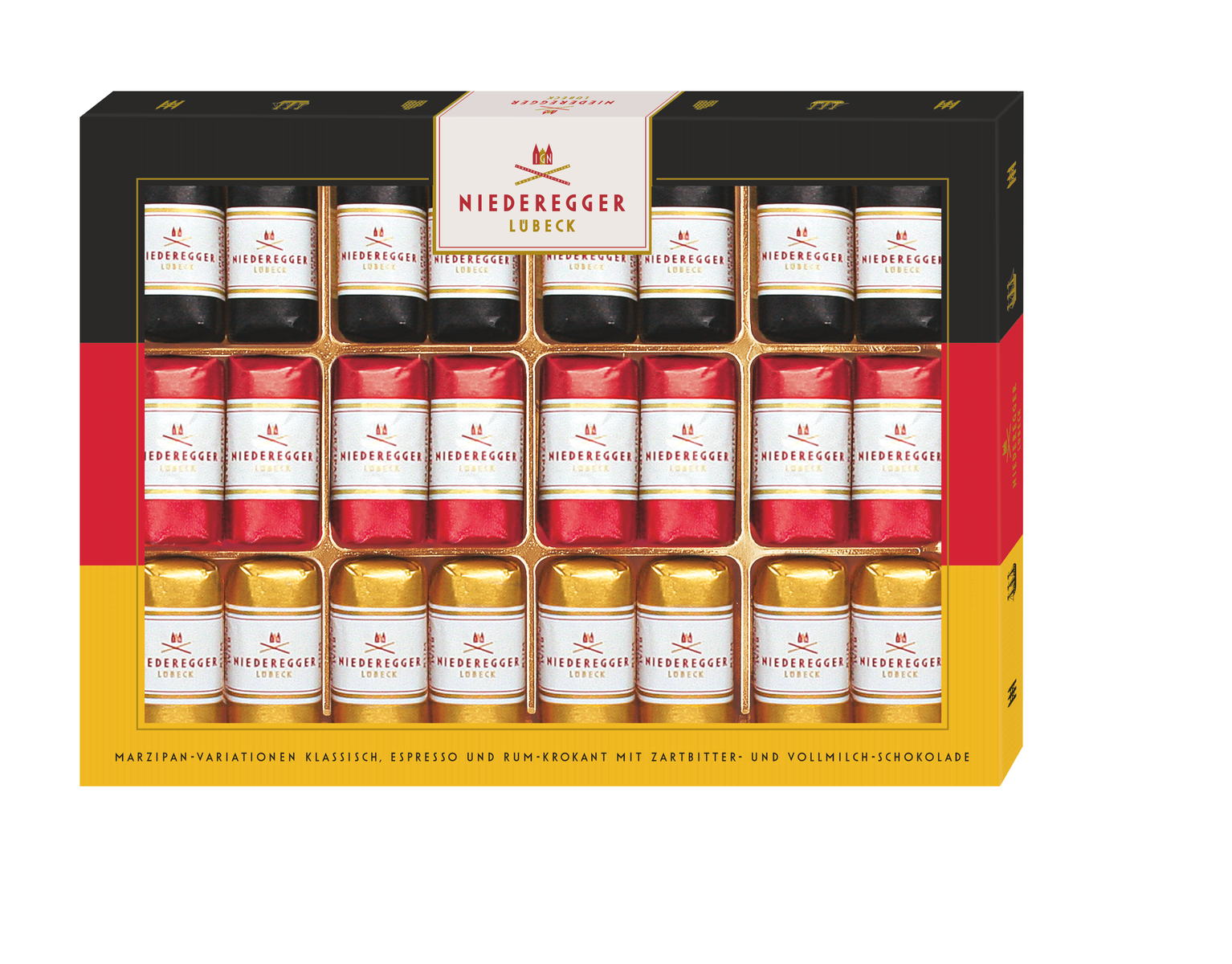 Marzipan Klassiker Deutschland, Schokoladenüberzogene Mandeln-Marzipan-Pralinen, 300 g