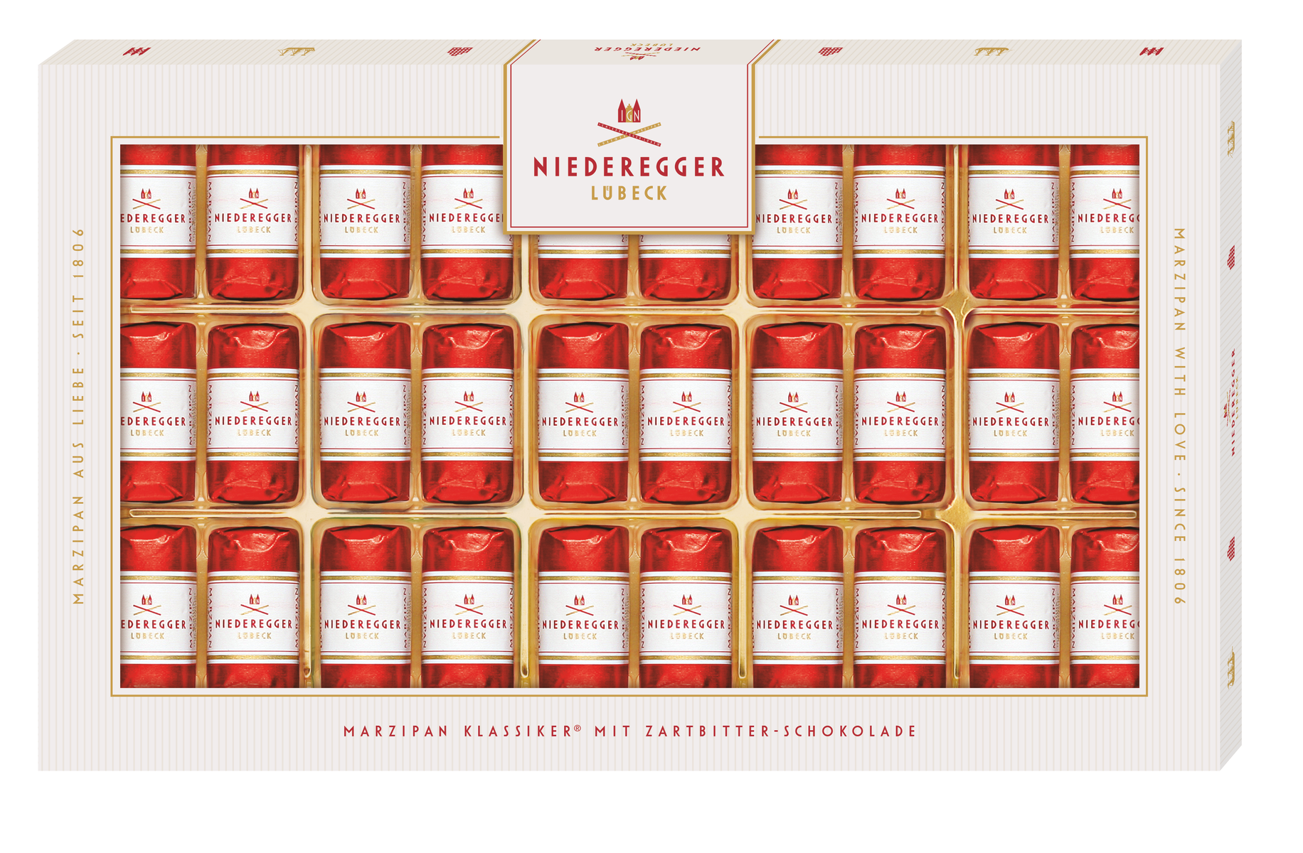Marzipan Klassiker Classic Mandelmarzipan mit Zartbitter-Schokolade, Mandelanteil 40%, 375 g