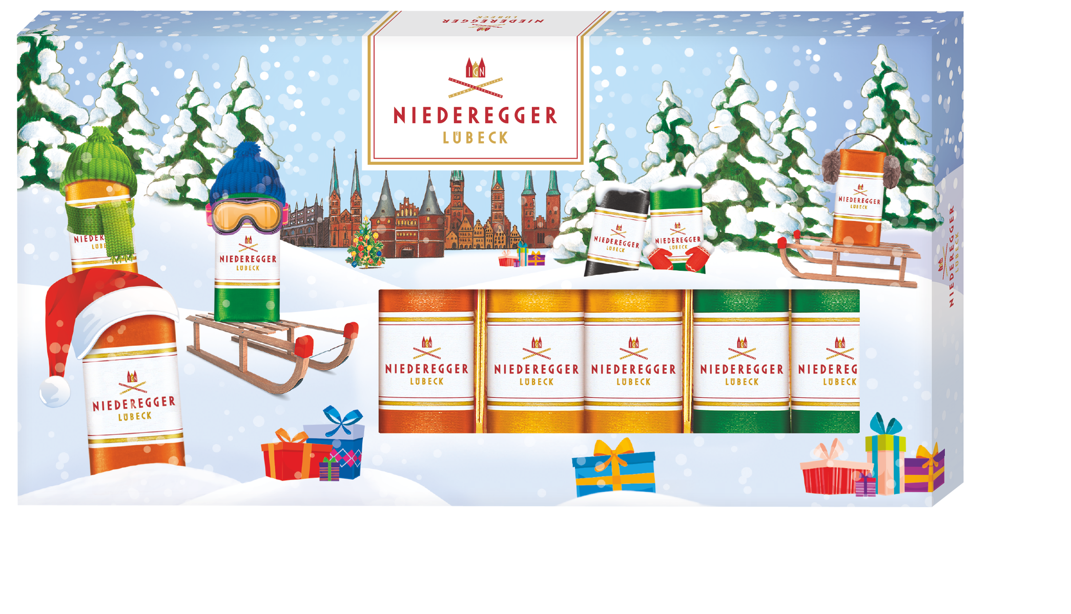 Marzipan Klassiker Variationen Winter, Marzipan mit Mandeln und Zartbitter-Schokolade, 200 g