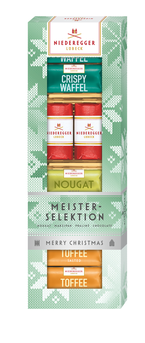 Meisterselektion Merry Christmas Schokoladentafel 100 g mit Vollmilch-Schokolade und Zartbitter-Schokolade