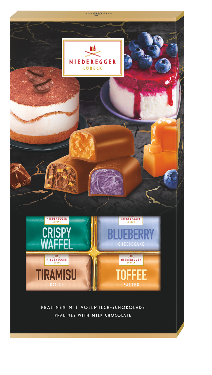 Pralinen Variationen, gemischte Schokoladen-Pralinen, Nettogewicht 200 g, im Bild sichtbar