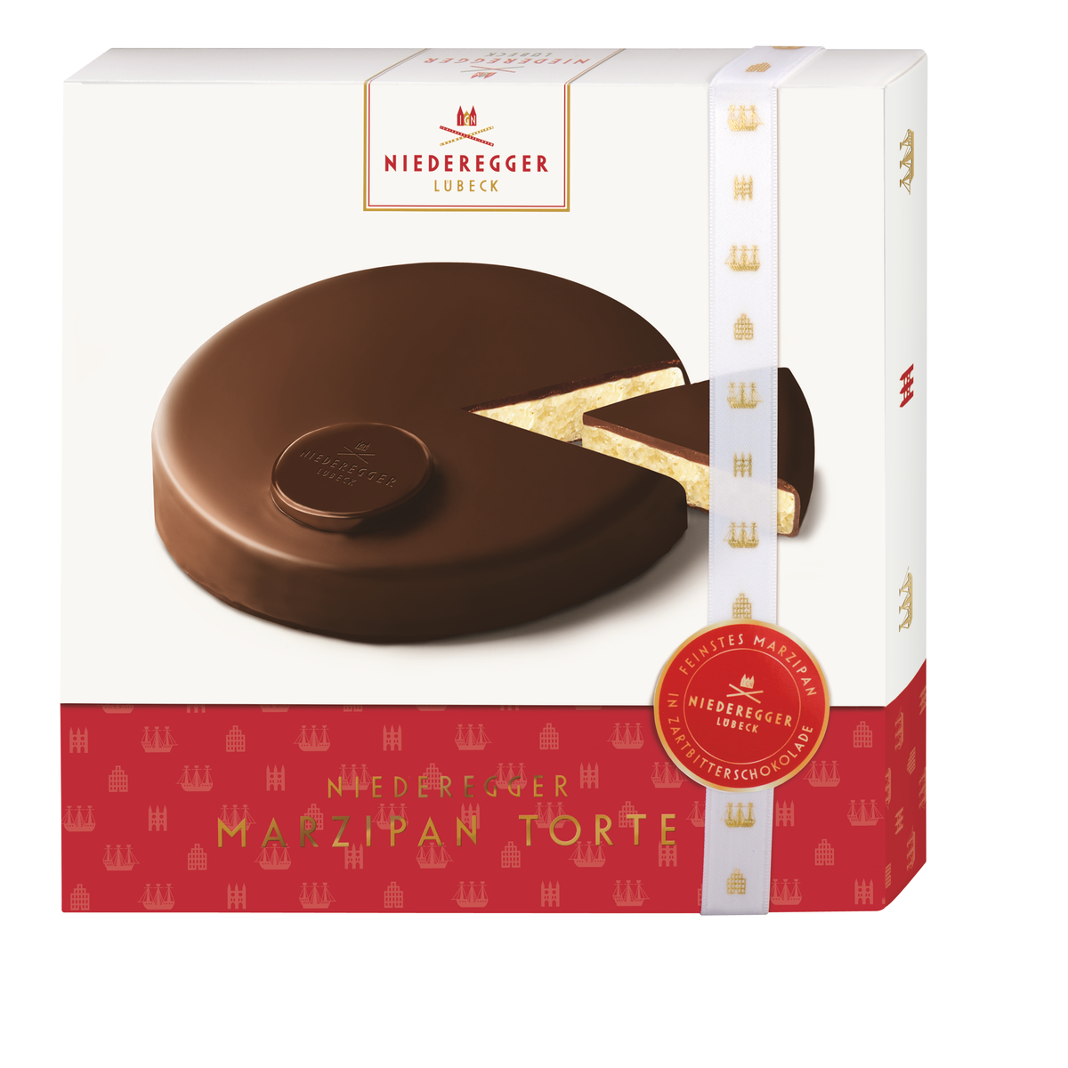 Marzipan Torte mit Mandeln 45% und Zartbitter-Schokolade 21%, 185 g Nettogewicht