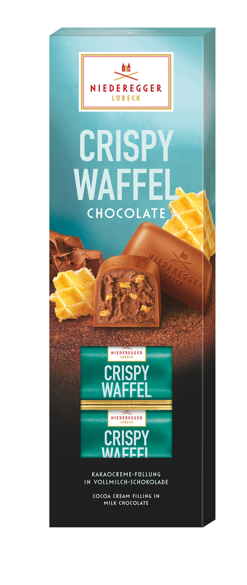 Pralinen Chrispy Waffel Chocolate, 100 g, Hauptbild - Pralinen mit Waffelgranulat in Schokolade