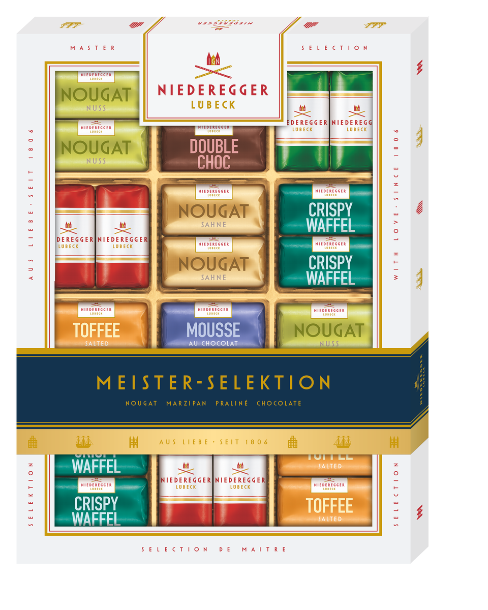 Meisterselektion Schokoladentafel, Mischung aus Vollmilch-, Zartbitter- und weißer Schokolade, 300 g