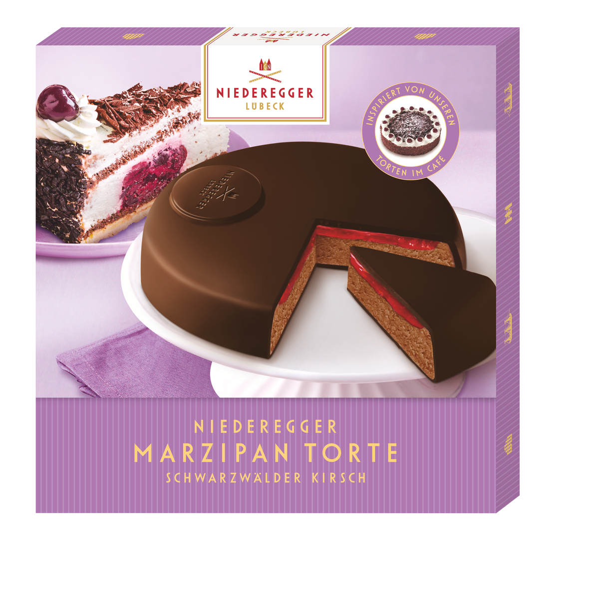 Marzipan-Torte Schwarzwälder Kirsch 185 g, Torte aus Marzipan und Schwarzwälder Kirsch