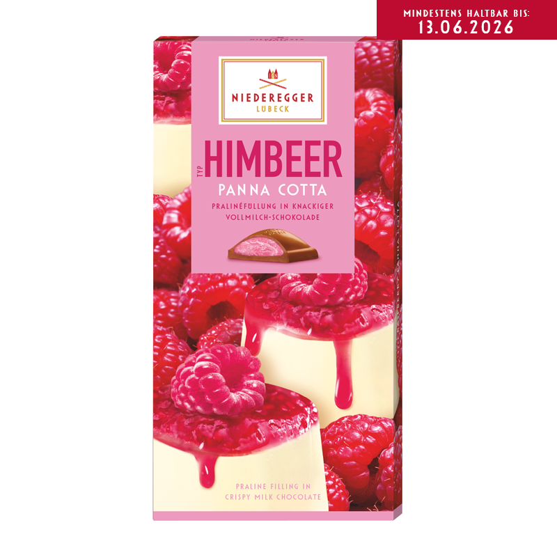 Pralinen Tafel »Himbeer Panna Cotta«