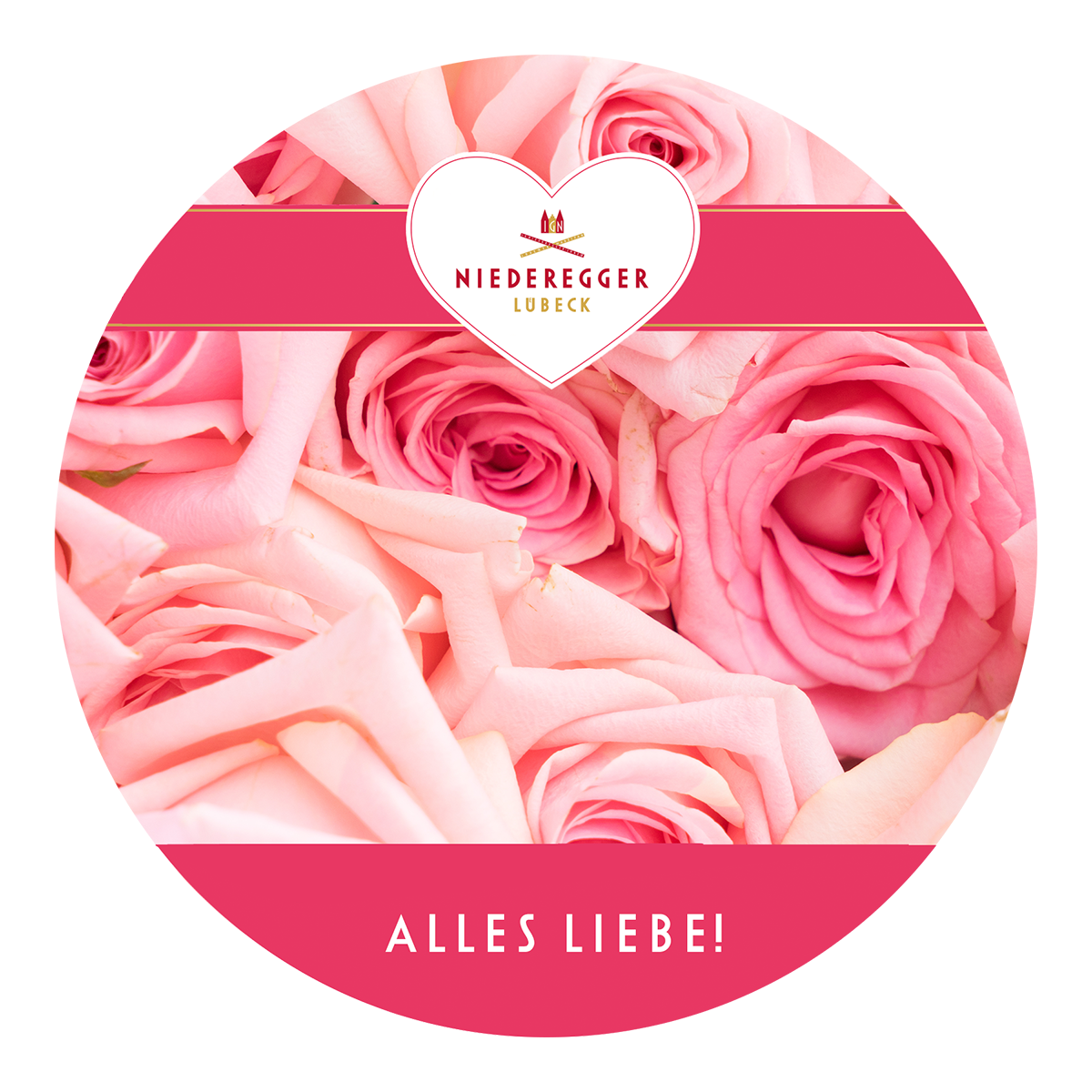 Marzipan Torte mit Aufkleber " Liebe" 