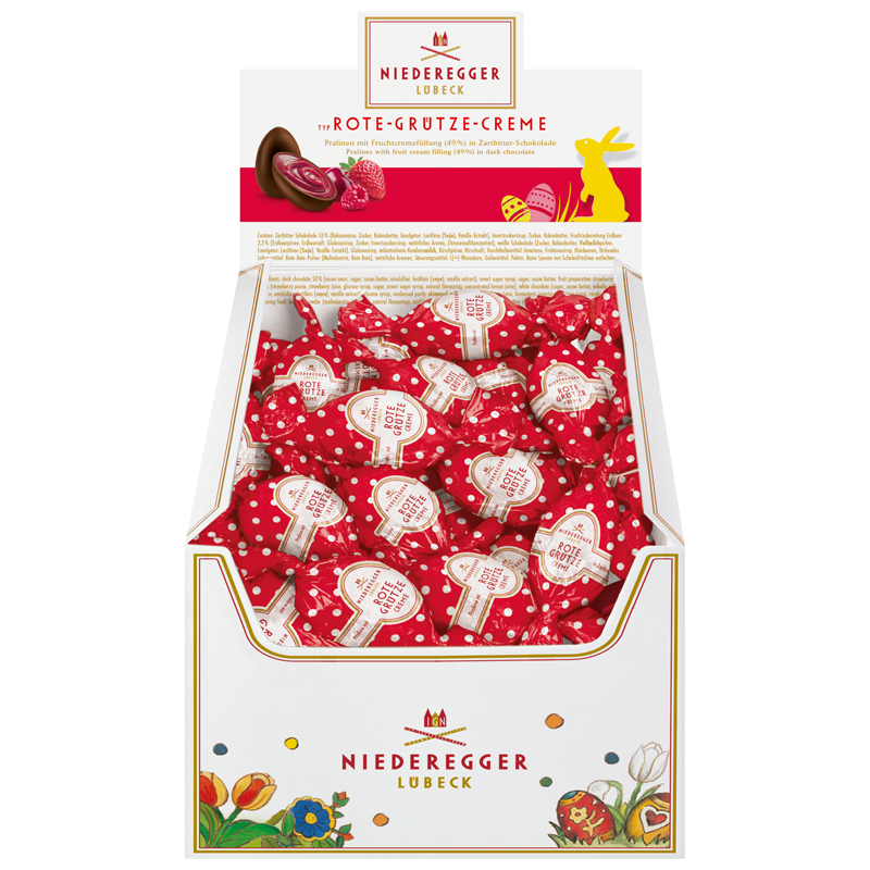 Pralinen Eier Rote Grütze