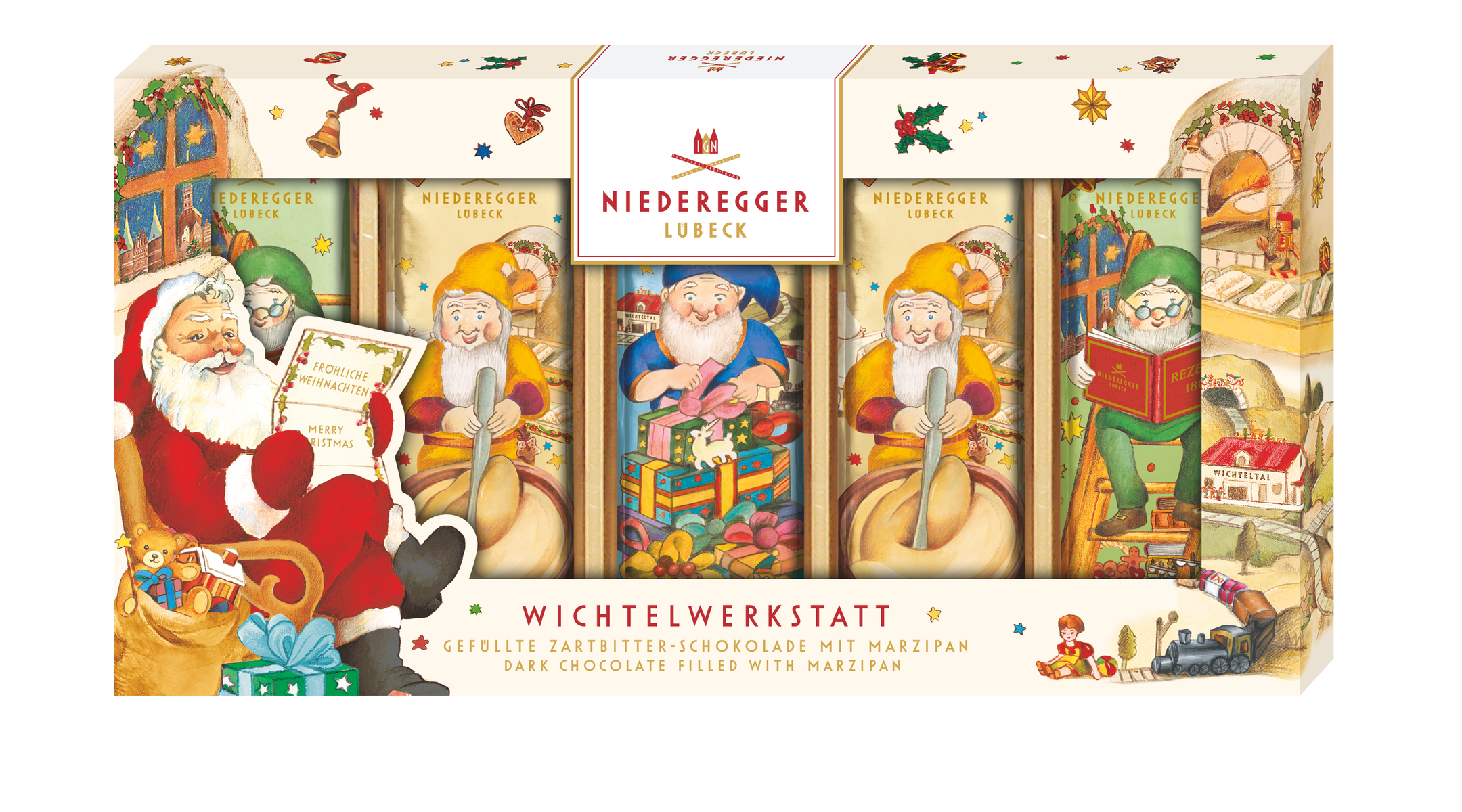 Marzipan Brote Wichtelwerkstatt, Zartbitter-Schokolade umhüllt Marzipanstücke, 175 g