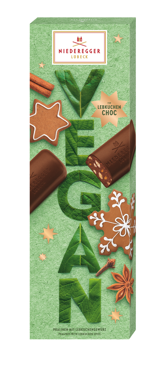 VEGAN Chocolate Klassiker Lebkuchen – vegane Zartbitter-Schokolade mit Lebkuchen-Geschmack, 100 g