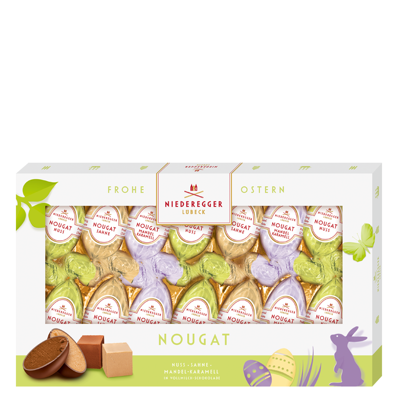 Nougat Eier Variationen, 3-fach sortiert