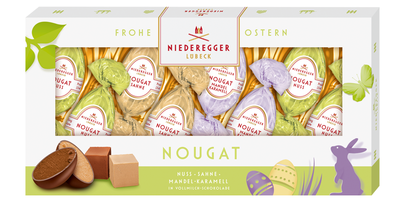 Nougateier 3-fach sortiert