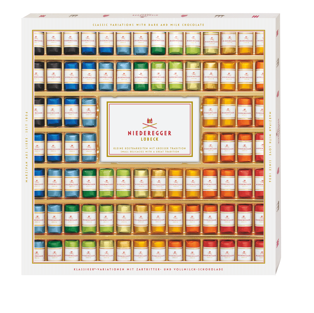 Marzipan Klassiker-Variationen, assortiertes Marzipan- und Schokoladen-Set, 1075 g