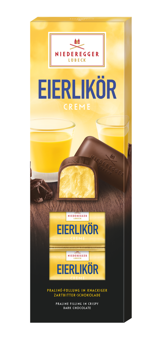 Pralinen Klassiker Eierlikör, feine Schokoladen-Pralinen mit Eierlikörfüllung, 100 g