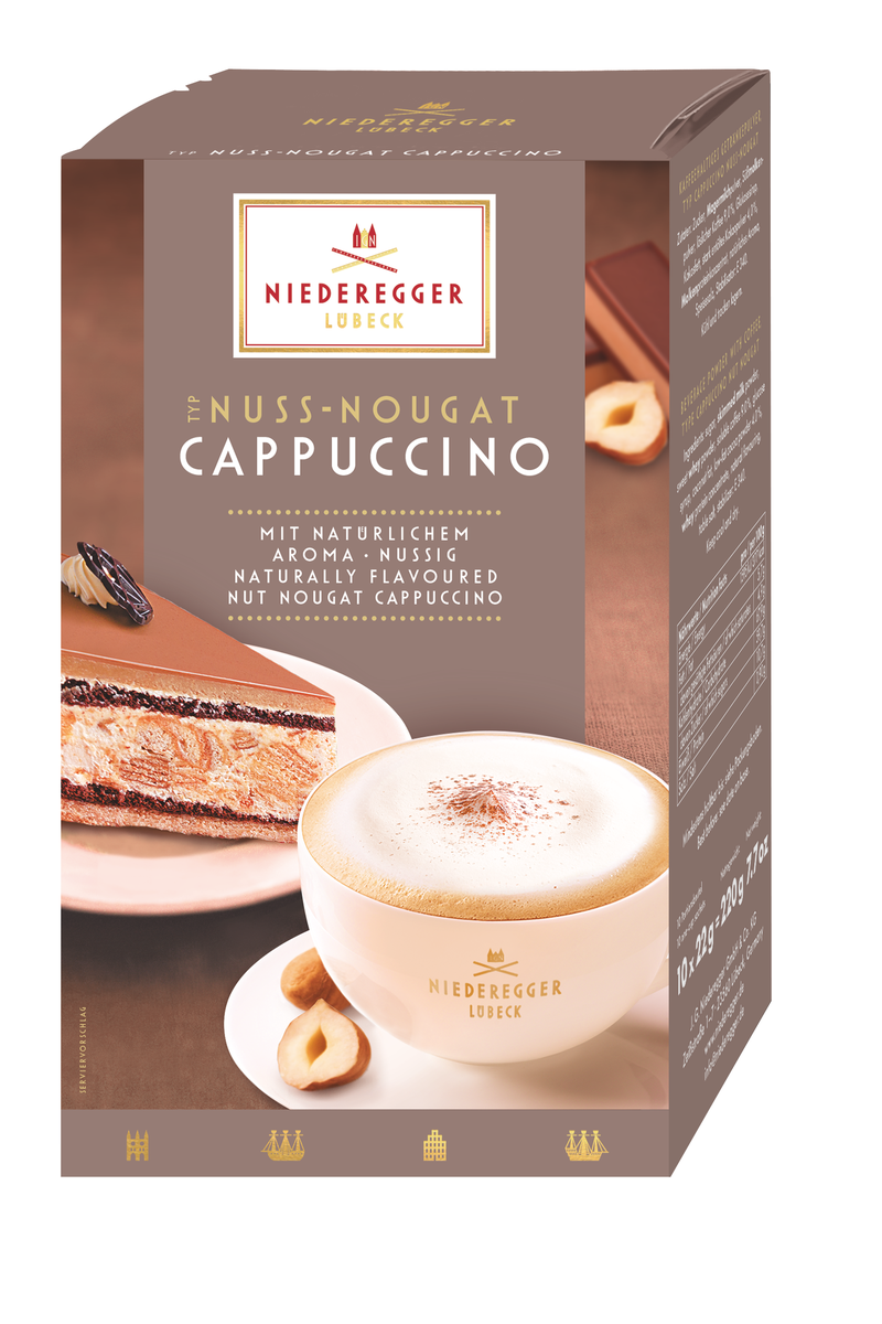 Nuss-Nougat Cappuccino, 10 Stick-Port.Btl., 220 g Packung – Hauptbild des Produkts