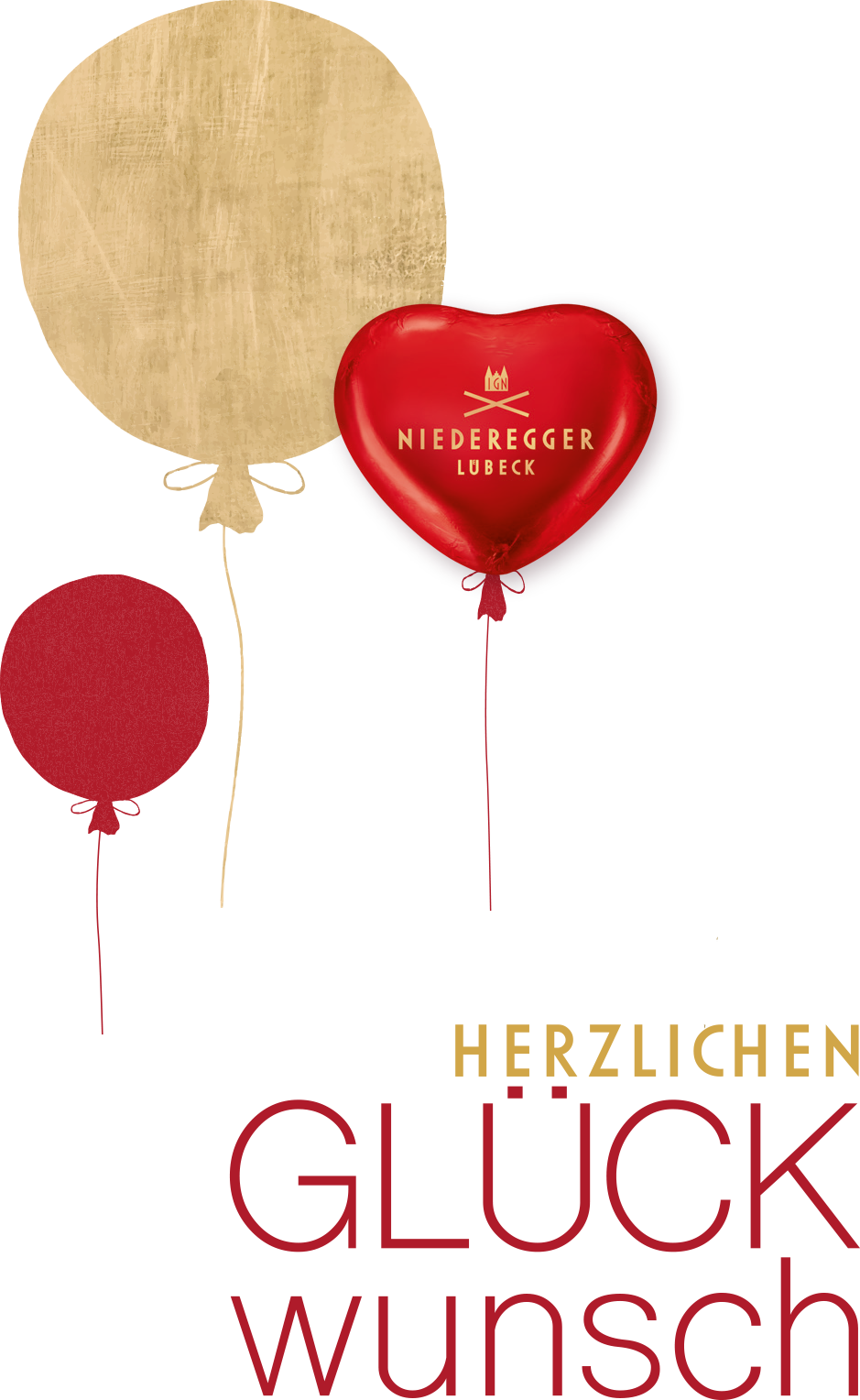 Grusskarte Luftballons