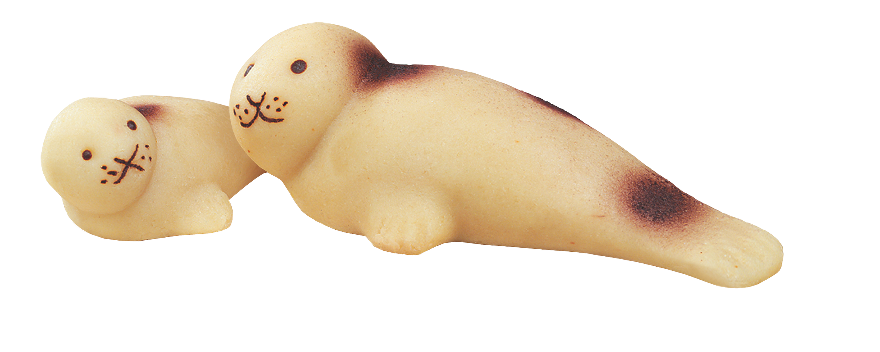 Marzipan Seehund mit Baby, 100 g, detailreiche Seehund-Skulptur aus feinem Marzipan